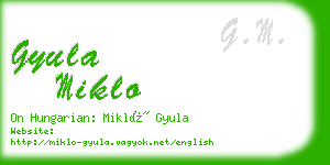 gyula miklo business card